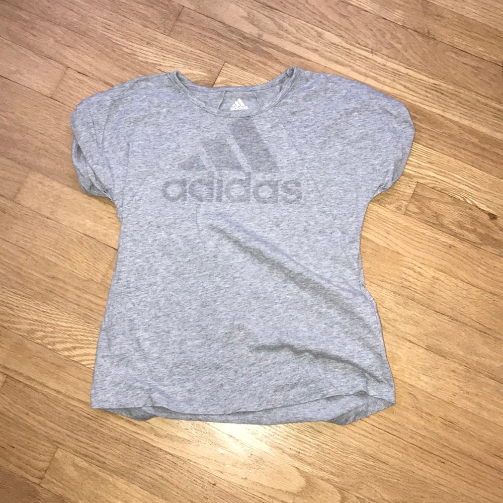 Girls gray adidas top